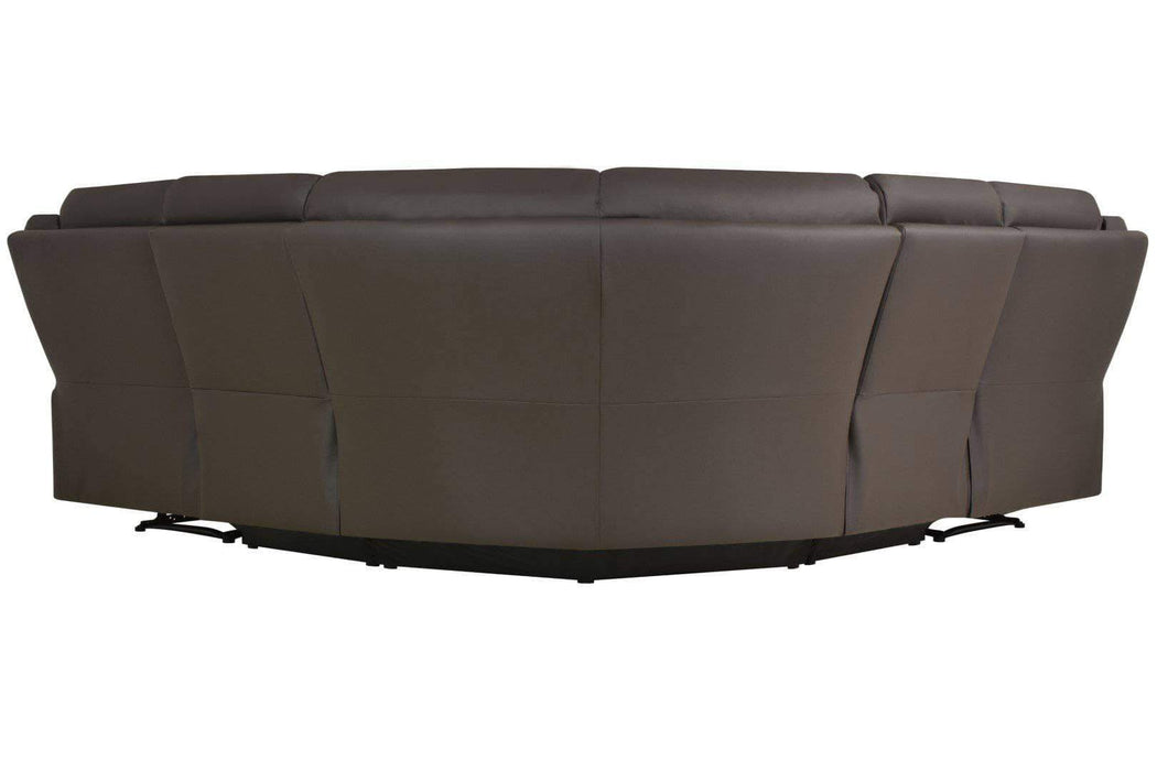 Volo Reclining Corner Sectional in Espresso Leather-Wholesale Furniture Brokers