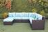 Provence L-Shaped Sectional & Glass Ottoman / Coffee Table - Available in 3 Colors-Wholesale Furniture Brokers