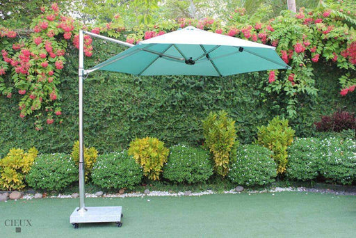Provence Patio Cantilever Umbrella with Marble Base on Castors-Wholesale Furniture Brokers