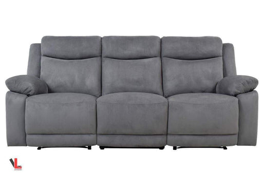 Volo Gray Fabric Reclining Sofa-Wholesale Furniture Brokers