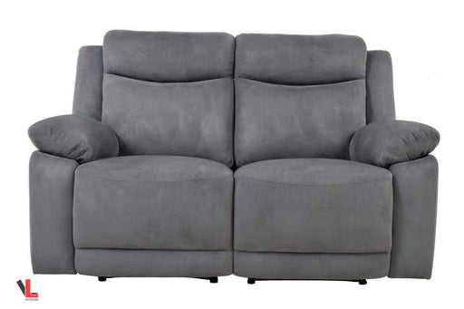 Volo Gray Fabric Reclining Loveseat-Wholesale Furniture Brokers