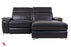 Aura Top Grain Black Leather Small Sectional with Right Chaise-Wholesale Furniture Brokers