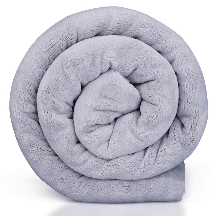 Hush Blankets Blanket Grey/White Hush 8lb Weighted Throw Sherpa Fleece Blanket - Available in 2 Colors