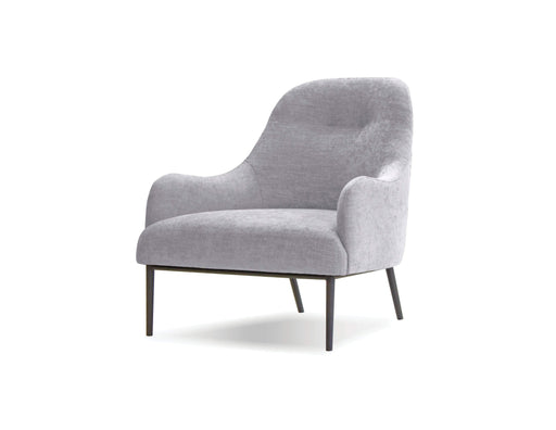 Mobital Accent Chair Light Gray Swoon Lounge Chair with Black Power Coated Steel- Available in 2 Colors