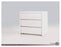 Mobital Nightstand Gray Blanche 3 Drawer Night Table High Gloss Stone - Available in 2 Colors