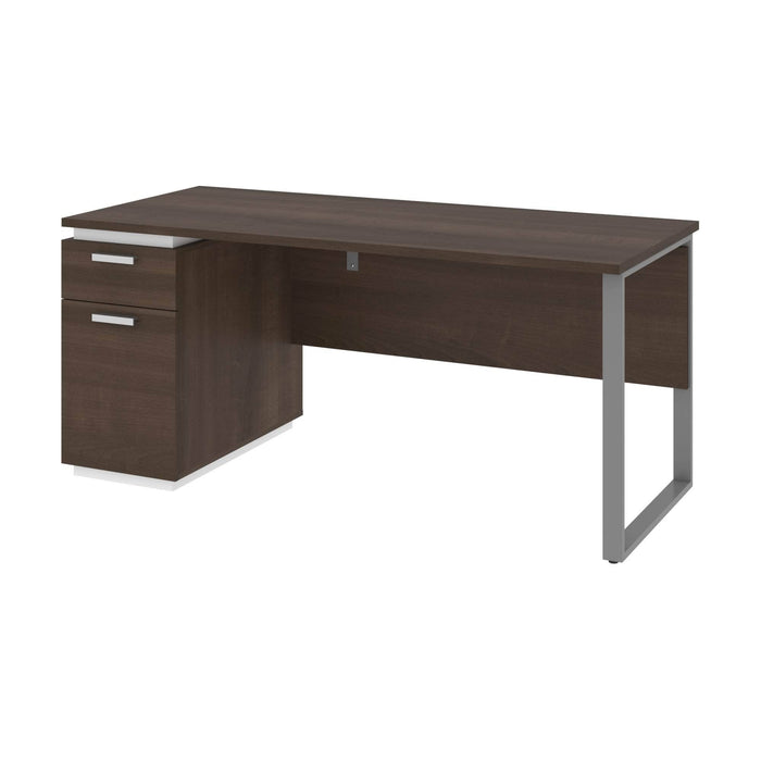 Modubox Desk Aquarius Desk with Single Pedestal - Antigua & White