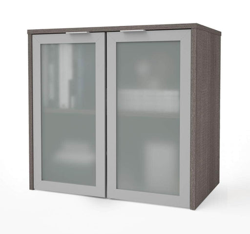 Modubox Desk Hutch i3 Plus Desk Hutch with Frosted Glass Doors - Available in 2 Colors