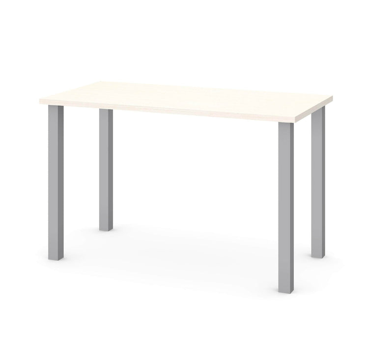 Modubox Desk White Chocolate Universel 24“ x 48“ Table Desk with Square Metal Legs - Available in 10 Colors