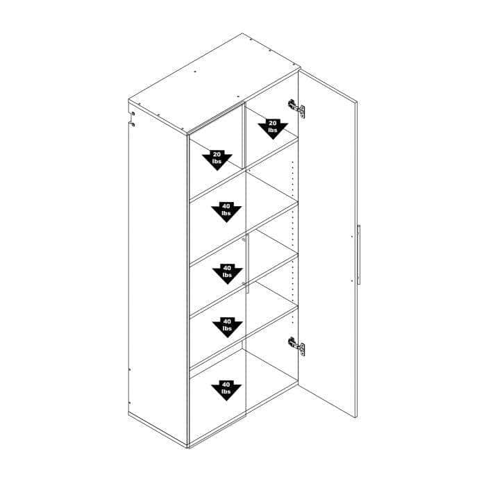 Modubox HangUps Home Storage Collection HangUps 30 inch Large Storage Cabinet - Available in 3 Colors