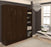 Modubox Murphy Wall Bed Chocolate Pur 90" Queen Size Murphy Wall Bed with Storage Unit - Available in 3 Colors
