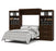 Modubox Murphy Wall Bed Chocolate Pur Queen Murphy Wall Bed and 2 Storage Units with Drawers (136”) - Available in 2 Colors