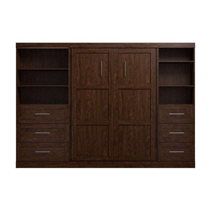 Modubox Murphy Wall Bed Pur Full Murphy Wall Bed and 2 Storage Units with Drawers (120”) - Available in 2 Colors
