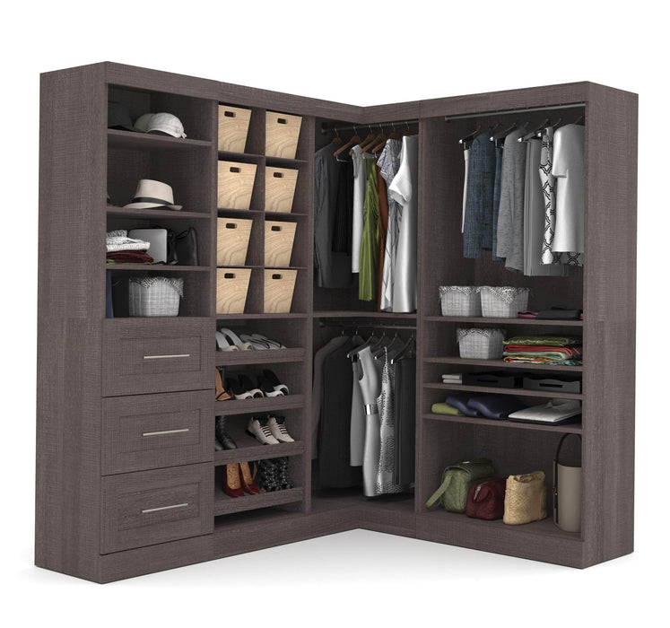 Bestar Closet Organizer Bark Gray Pur 83W Walk-In Closet Organizer - Available in 2 Colors