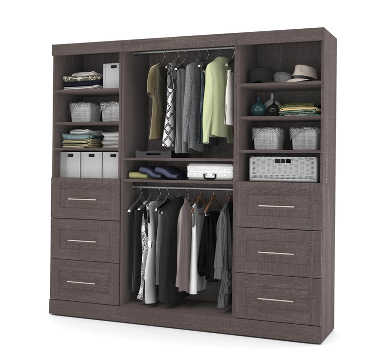 Bestar Closet Organizer Bark Gray Pur 86“ Closet Organizer - Available in 3 Colors