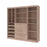 Bestar Closet Organizer Rustic Brown Pur 86“ Closet Organizer with Storage Cubbies - Available in 3 Colors