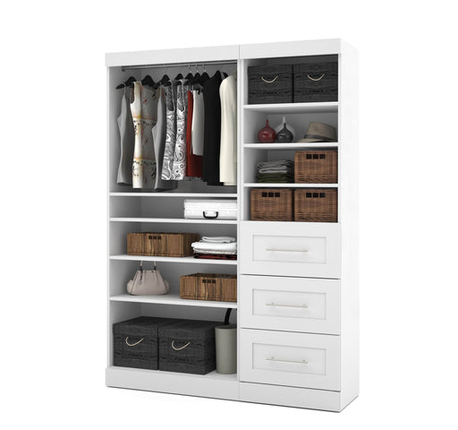 Bestar Closet Organizer White Pur 61W Closet Organizer - Available in 3 Colors