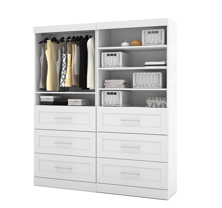 Bestar Closet Organizer White Pur 72” Closet Organizer - Available in 4 Colors