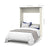 Bestar Full Murphy Bed White Chocolate Lumina Full Murphy Bed with Desk and 1 Storage Unit (83”) - White Chocolate