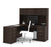 Bestar L-Desk Dark Chocolate Embassy L-Shaped Desk with 2 Pedestals and Hutch - Available in 2 Colors