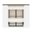 Bestar Full Murphy Bed Orion 98W Full Murphy Bed And 2 Narrow Shelving Units With Drawers (99W) In White & Walnut Gray