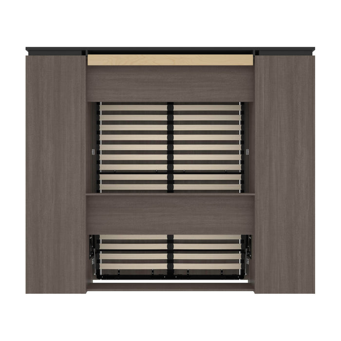 Bestar Murphy Beds Orion 98W Full Murphy Bed And 2 Storage Cabinets With Pull-Out Shelves - Available in 2 Colors
