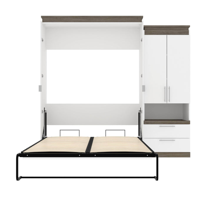 Bestar Murphy Beds Orion Queen Murphy Bed And Storage Cabinet With Pull-Out Shelf - Available in 2 Colors