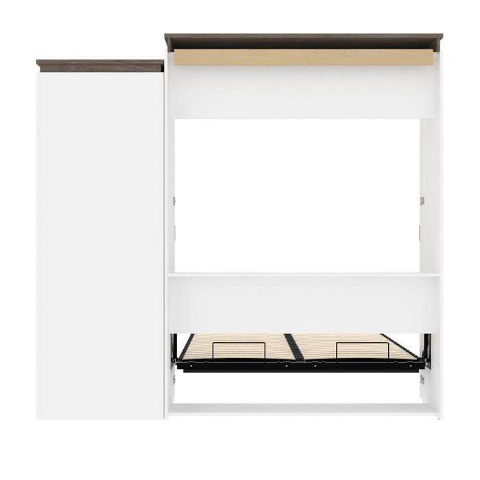 Bestar Murphy Beds Orion Queen Murphy Bed And Storage Cabinet With Pull-Out Shelf - Available in 2 Colors
