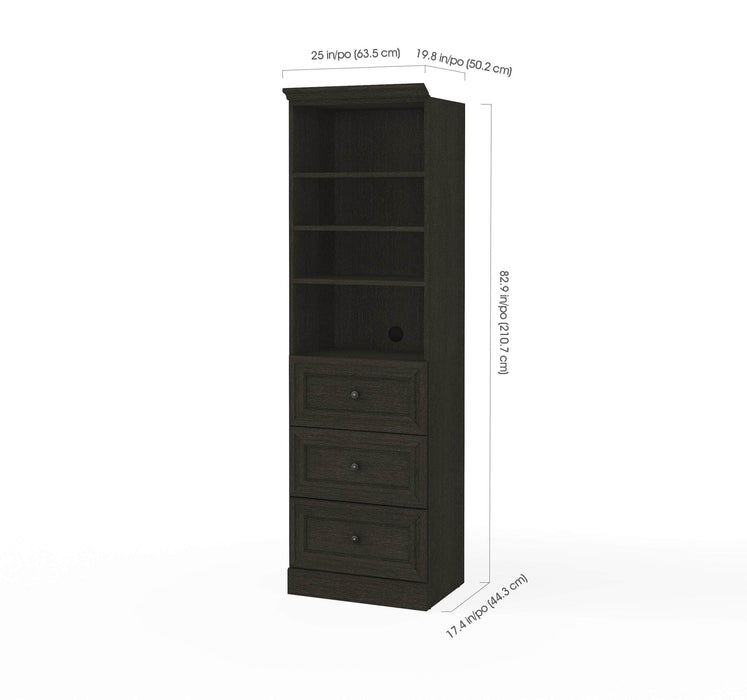 Bestar Storage Unit Versatile 25” Storage Unit with 3 Drawers - Available in 2 Colors