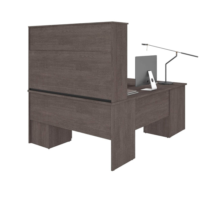 Bestar U-Desk Innova U or L-Shaped Desk with Hutch - Available in 3 Colors