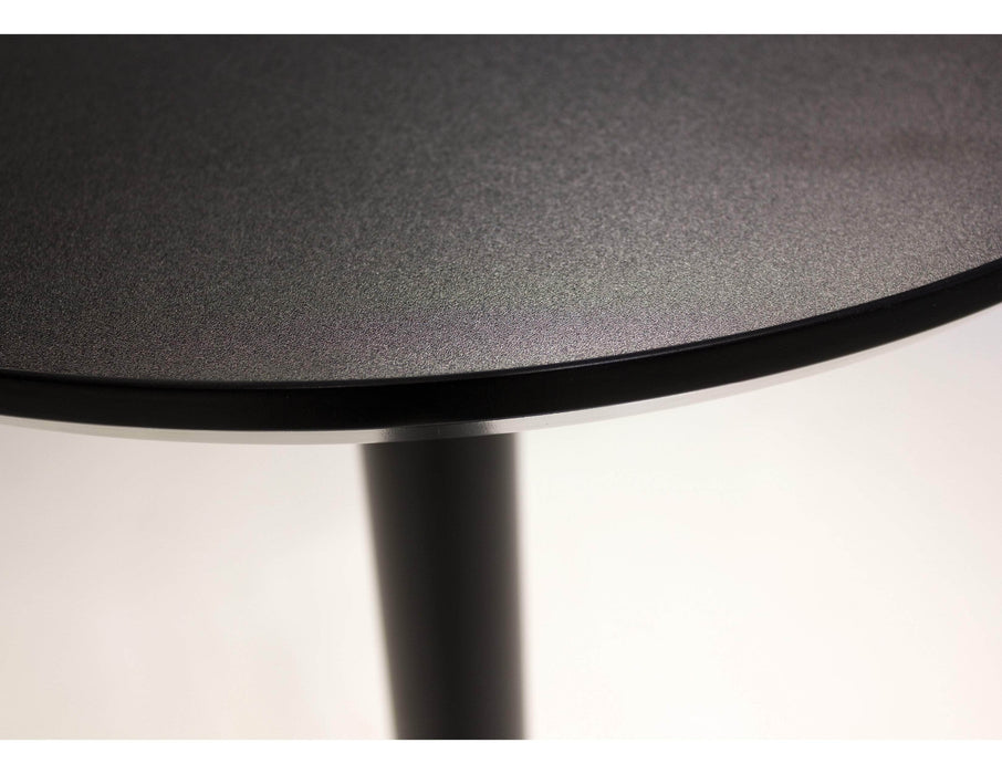 Mobital Bar Table Black Half Pint 23.50" Diameter Bar Table Black Mdf Top With Black Powder Coated Steel Frame