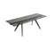 Mobital Dining Table Smoked Gray Noire Extending Dining Table Smoked Gray Glass With Iron Colored Steel Base