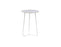 Mobital Tripoli 20" Round Tall End Table with White Marble Top and White Powder Coated Base