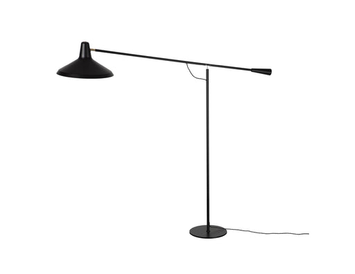 Mobital Cantilever Black Floor Lamp with Aluminum Lampshade