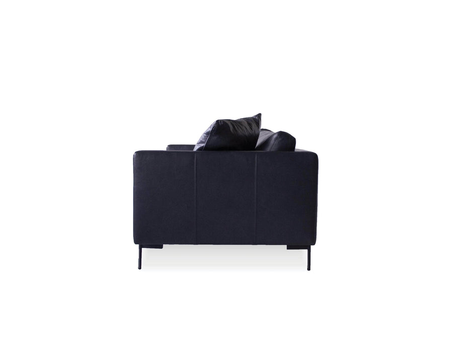 Mobital Sofa Tux Leather Sofa With Powder Coated Black Legs - Available in 2 Colors