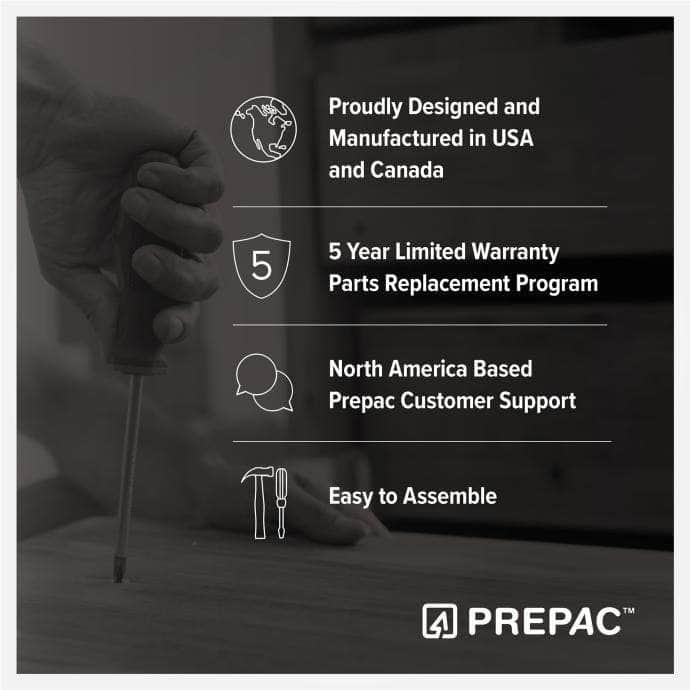 Prepac Dresser Nordik 6 Drawer Dresser in Black