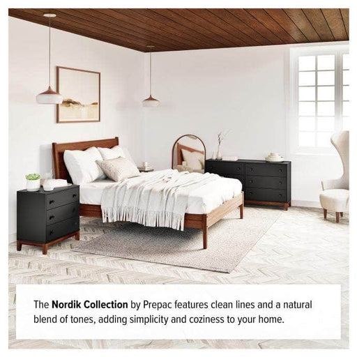 Prepac Dresser Nordik 6 Drawer Dresser in Black