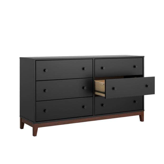 Prepac Dresser Nordik 6 Drawer Dresser in Black
