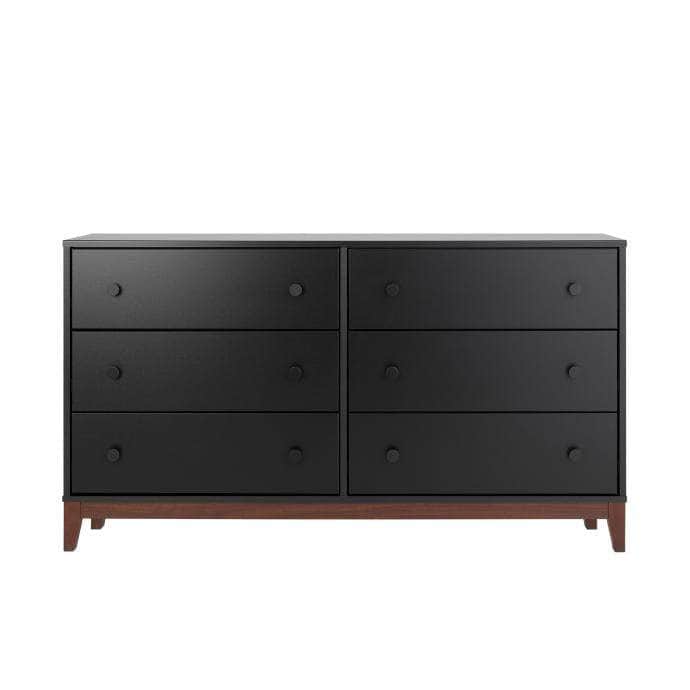 Prepac Dresser Nordik 6 Drawer Dresser in Black