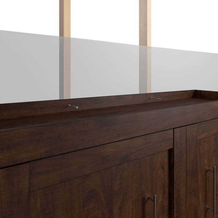 Bestar Murphy Wall Bed Pur Full Murphy Wall Bed and 2 Storage Units (131”) - Available in 2 Colors