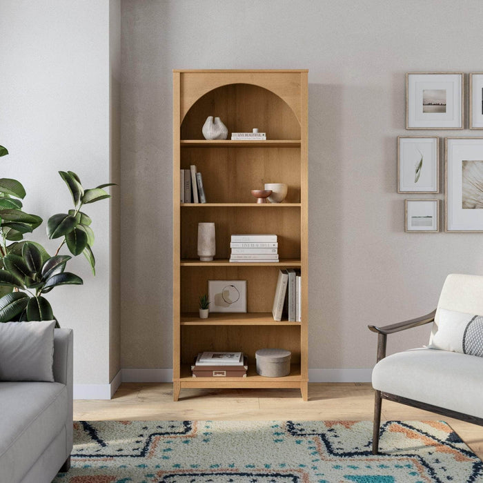Pending - Prepac Bookcase Ark 78" Arched Bookcase - Available in 2 Colors