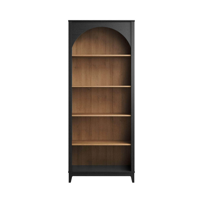 Pending - Prepac Bookcase Ark 78" Arched Bookcase in Black Oak