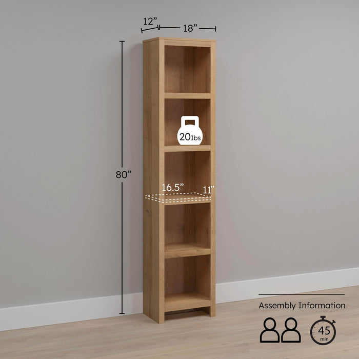 Pending - Prepac Bookcase Moda 80" Bookcase - Available in 3 Colors