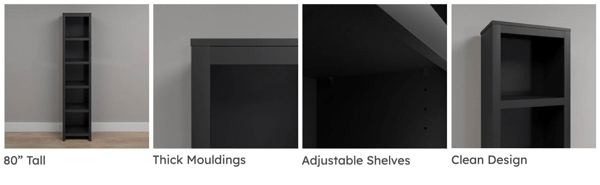 Pending - Prepac Bookcase Moda 80" Bookcase - Available in 3 Colors