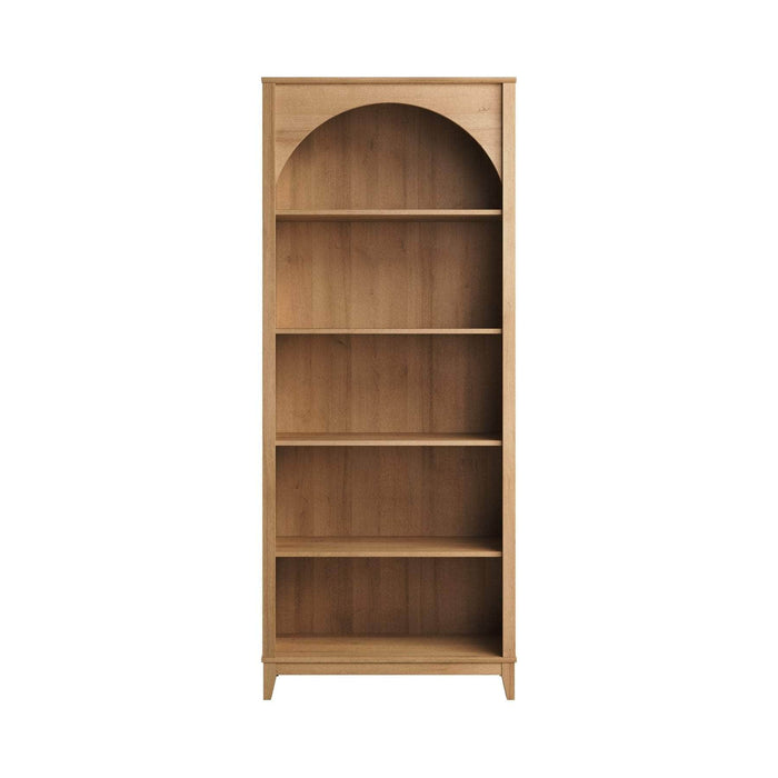 Pending - Prepac Bookcase Natural Oak Ark 78" Arched Bookcase - Available in 2 Colors