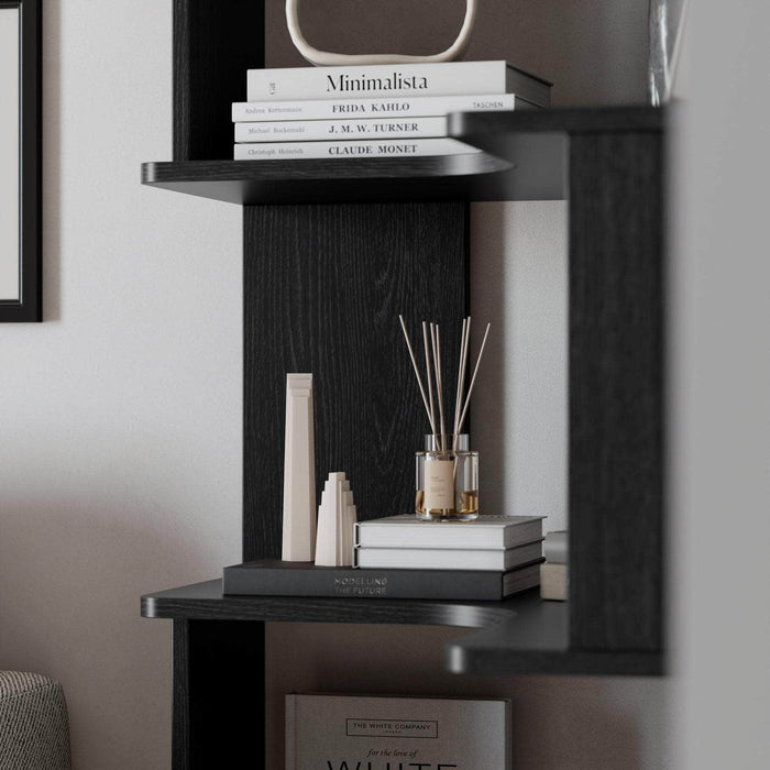 Pending - Prepac Bookcase Nordik 71.5" L-Shaped Corner Bookcase - Available in 3 Colors