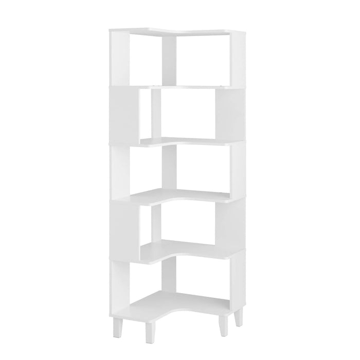 Pending - Prepac Bookcase Nordik 71.5" L-Shaped Corner Bookcase - Available in 3 Colors