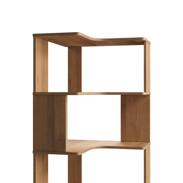 Pending - Prepac Bookcase Nordik 71.5" L-Shaped Corner Bookcase - Available in 3 Colors