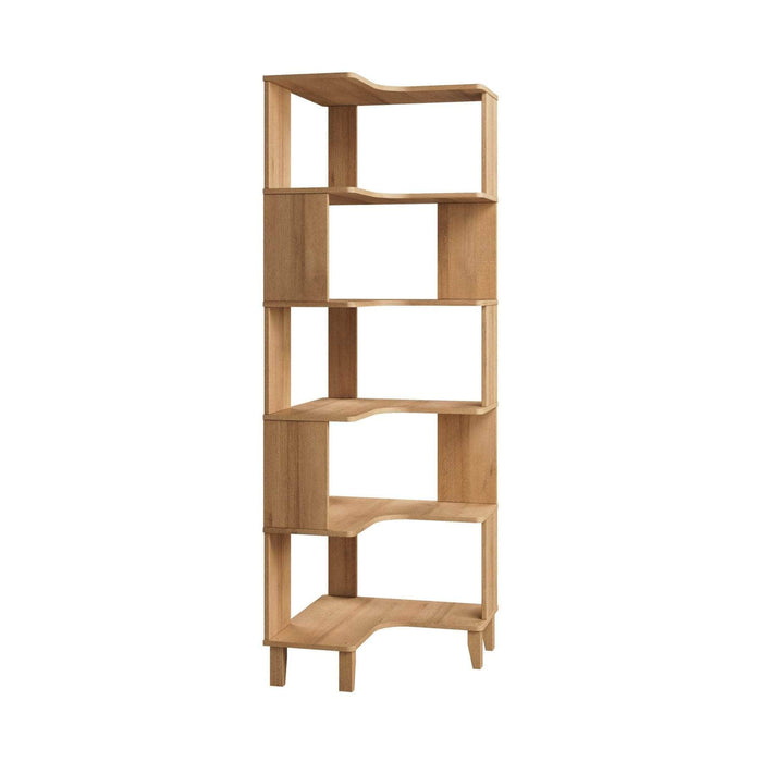 Pending - Prepac Bookcase Nordik 71.5" L-Shaped Corner Bookcase - Available in 3 Colors