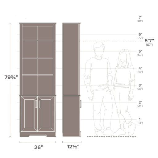 Pending - Prepac Bookcase Rustic Ridge 79.75" Bookcase in Washed White