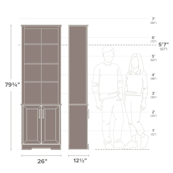 Pending - Prepac Bookcase Rustic Ridge 79.75" Bookcase in Washed White